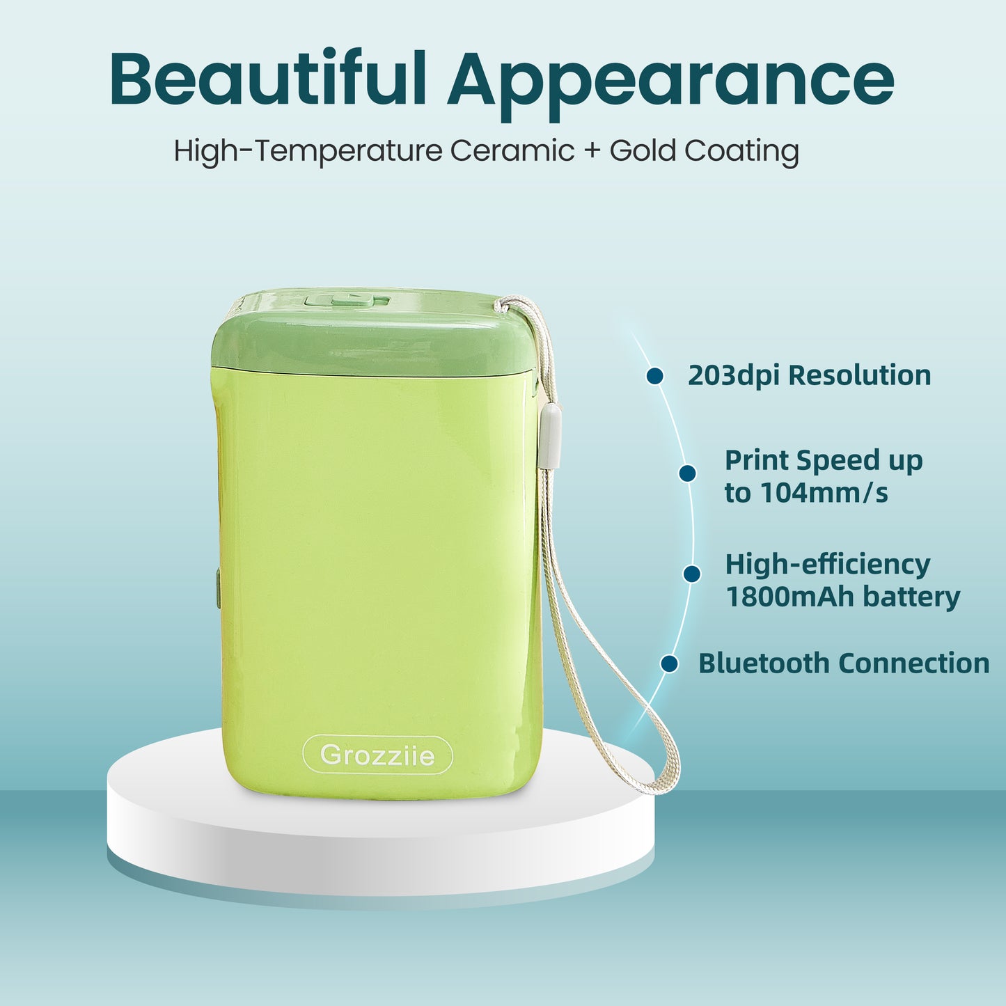 Mini Thermal Label Printer, Portable Bluetooth Thermal Tape Label Printer | Price Tag, Sticker Printer for Android