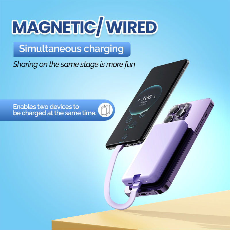 Magnetic Wireless Power Bank - 5000mAh/10000mAh Portable Charger Powerbank with Stand, Fast Charging