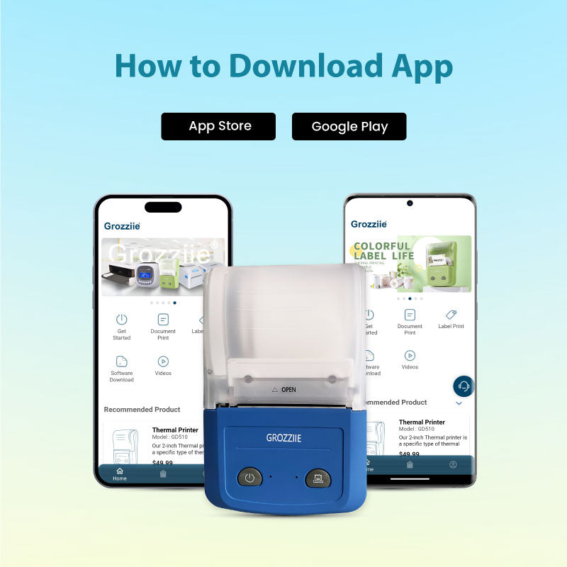 Thermal Label Printer,Bluetooth Mini Label Maker Printer | Price Tag,Sticker Printer for Android/i0S/Windows/Chrom0S