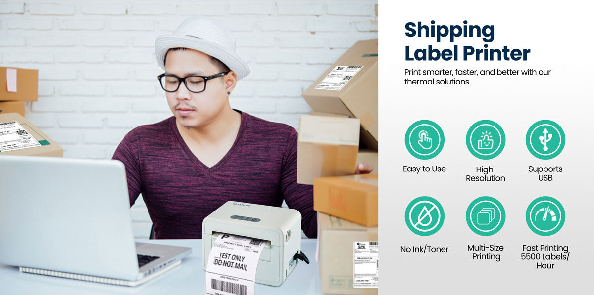 Thermal Printer Bluetooth Waybill Barcode Shipping Label Consignment Note Bluetooth Printer