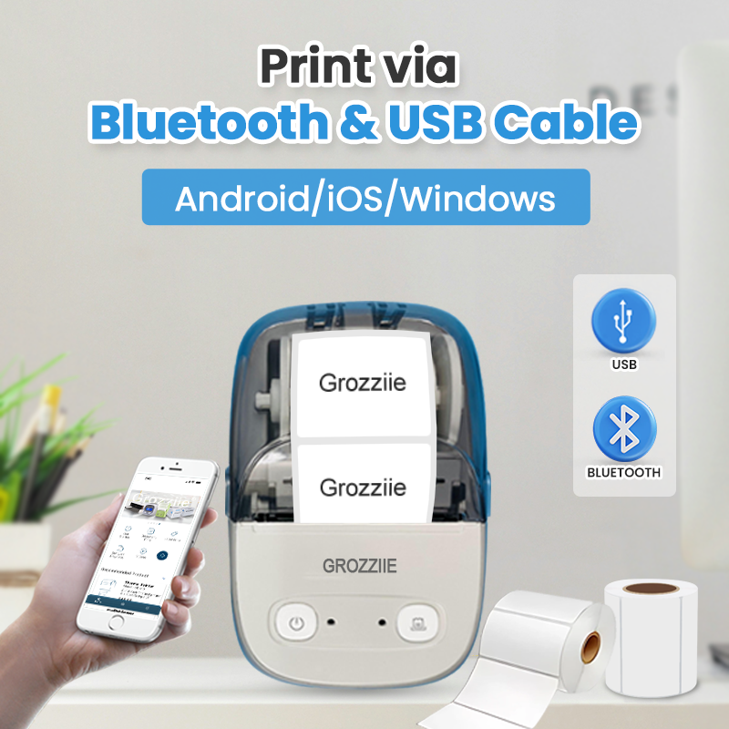 Thermal Label Printer,Bluetooth Mini Label Maker Printer | Price Tag,Sticker Printer for Android/i0S/Windows/Chrom0S