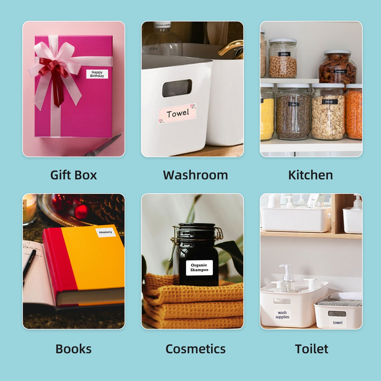 Mini Thermal Label Printer, Portable Bluetooth Thermal Tape Label Printer | Price Tag, Sticker Printer for Android