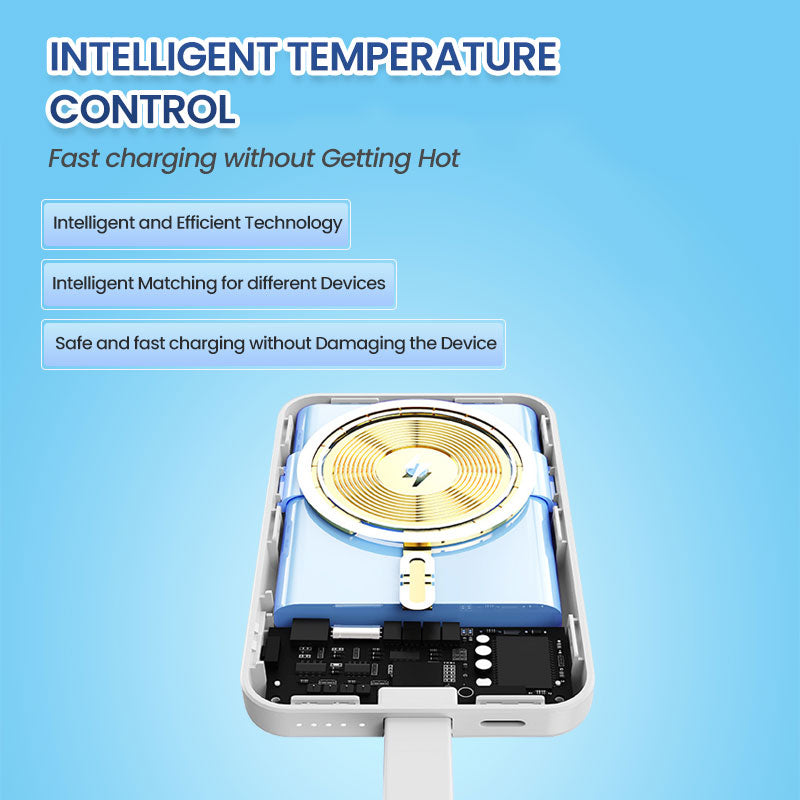 Magnetic Wireless Power Bank - 5000mAh/10000mAh Portable Charger Powerbank with Stand, Fast Charging