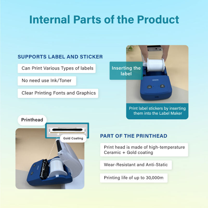 Thermal Label Printer,Bluetooth Mini Label Maker Printer | Price Tag,Sticker Printer for Android/i0S/Windows/Chrom0S