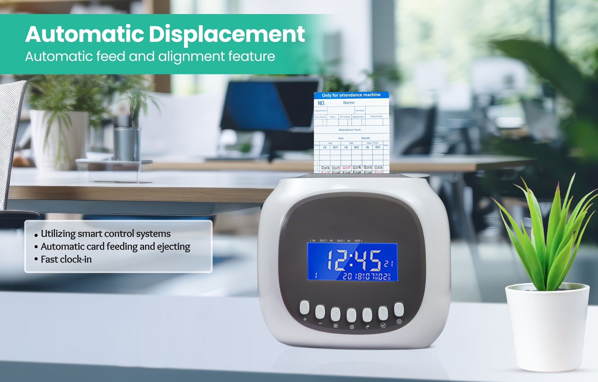Punch Card Machine Attendance Machine Time Recorder Local Warranty Local-Card Set