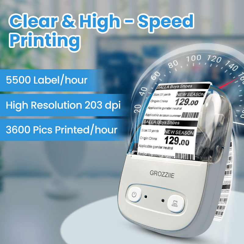 Thermal Label Printer,Bluetooth Mini Label Maker Printer | Price Tag,Sticker Printer for Android/i0S/Windows/Chrom0S
