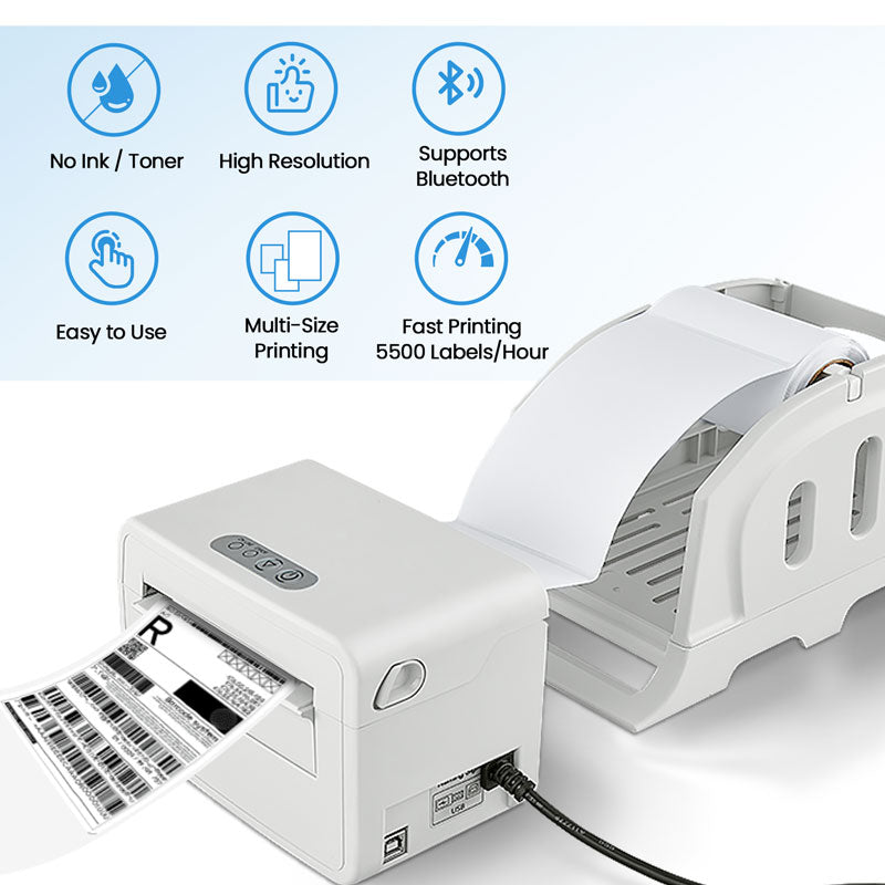Thermal Printer Bluetooth Waybill Barcode Shipping Label Consignment Note Bluetooth Printer