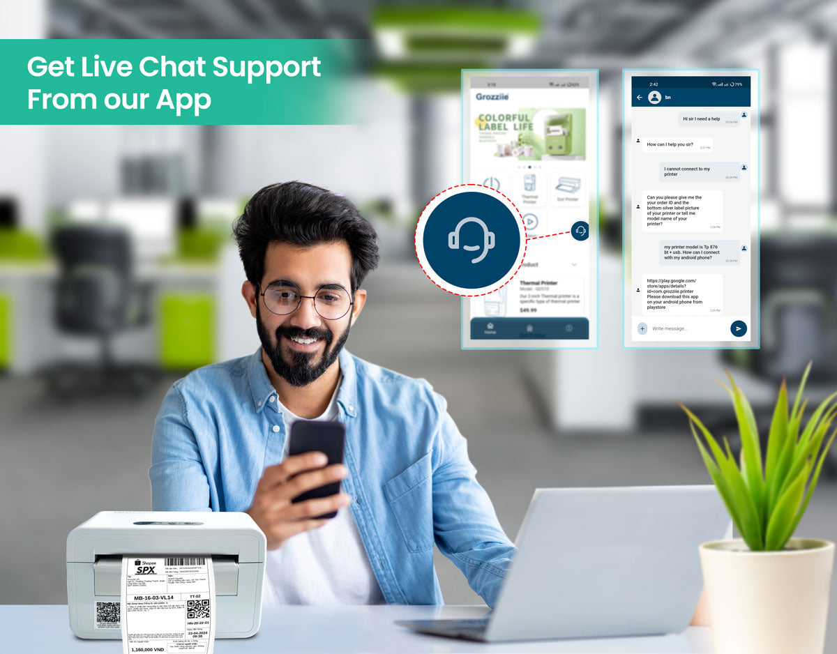 Thermal Label Printer,Bluetooth Mini Label Maker Printer | Price Tag,Sticker Printer for Android/i0S/Windows/Chrom0S