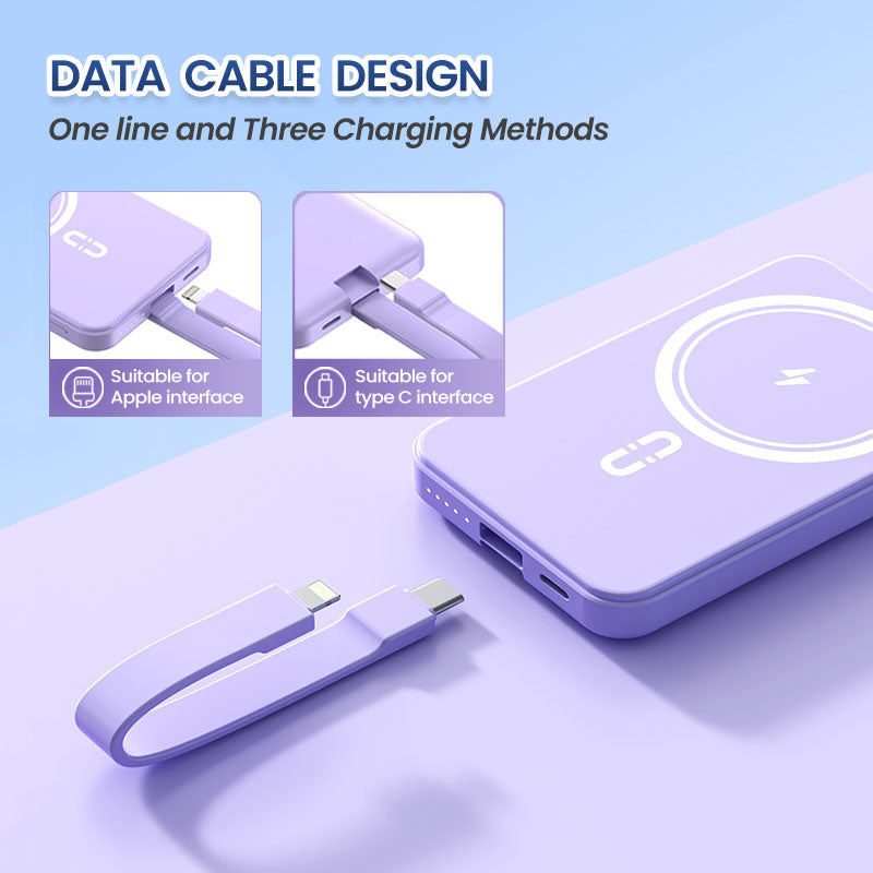 Magnetic Wireless Power Bank - 5000mAh/10000mAh Portable Charger Powerbank with Stand, Fast Charging