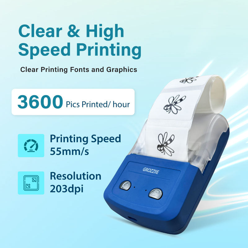 Thermal Label Printer,Bluetooth Mini Label Maker Printer | Price Tag,Sticker Printer for Android/i0S/Windows/Chrom0S