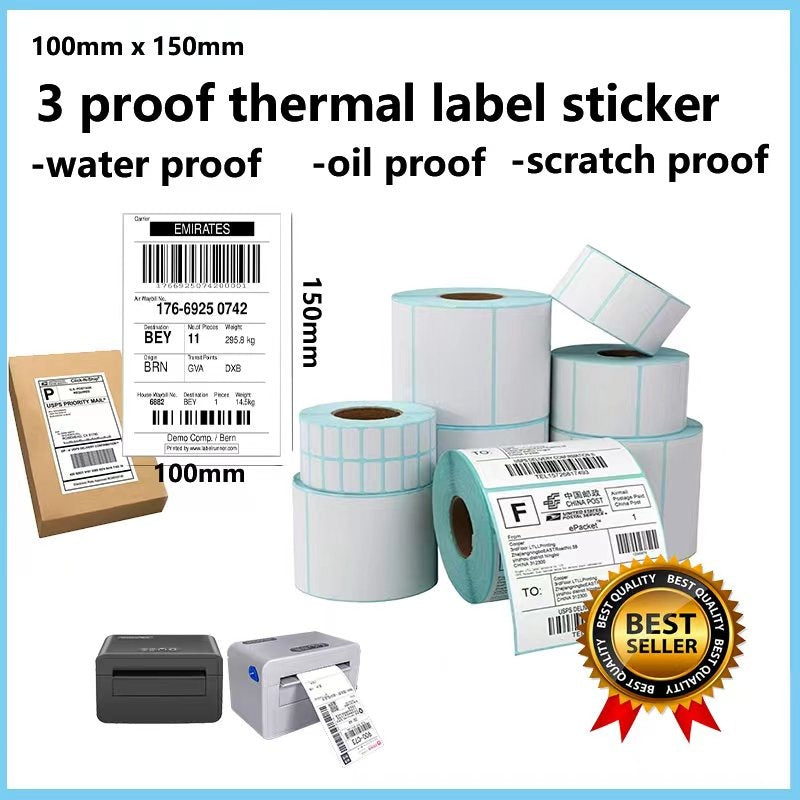 Grozziie A6 A7 Label Paper Sticker, Roll Label Sticker for Price Tag, Barcodes, File Folder, Organizers