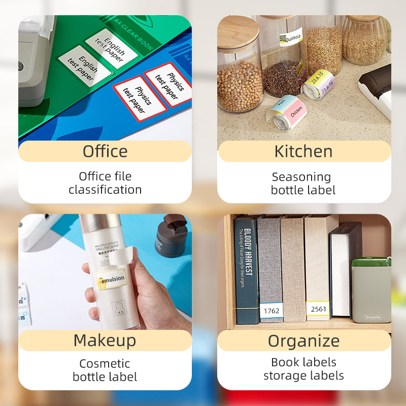 Label Paper Sticker, Roll Label Sticker for Price Tag, Barcodes, File Folder, Organizers