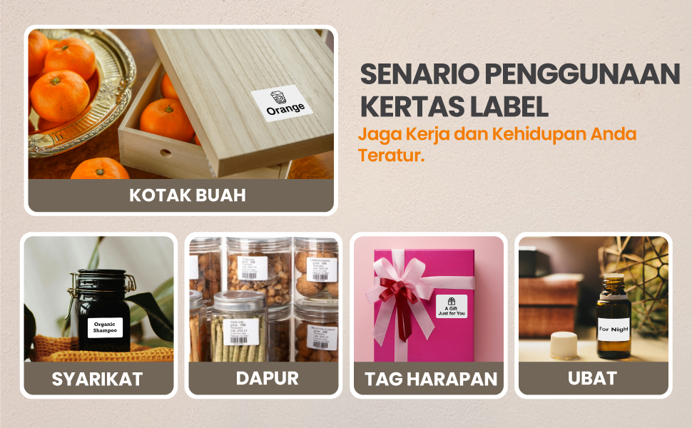 Pencetak Label Thermal, Pencetak Mini Label Bluetooth | Pencetak Pelekat untuk Android/i0S/Windows/Chrom0S