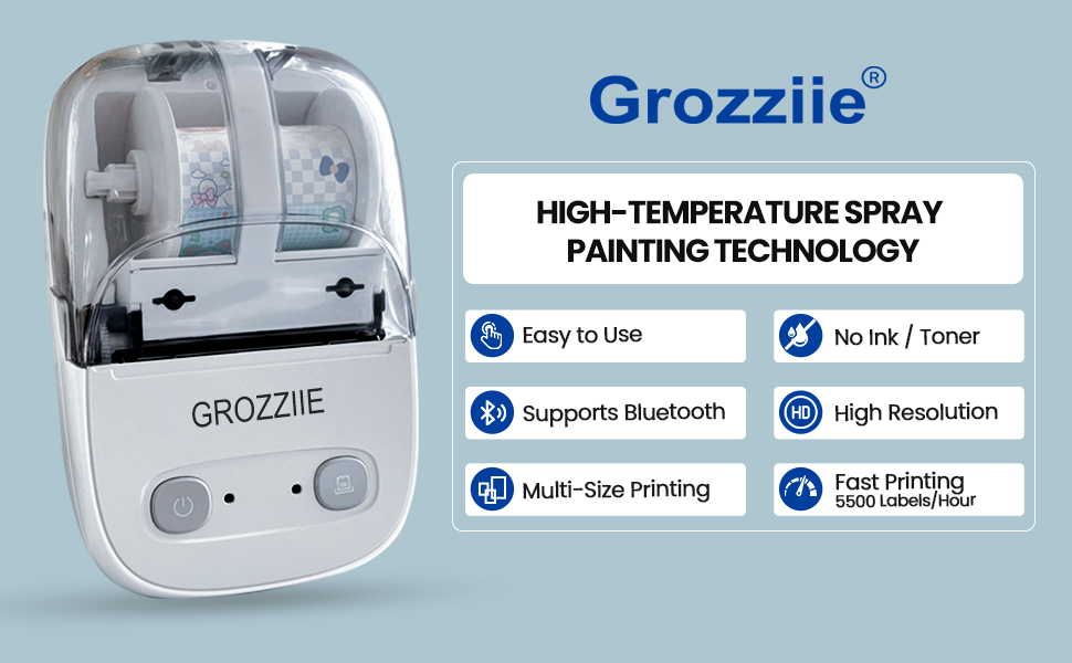 Thermal Label Printer,Bluetooth Mini Label Maker Printer | Price Tag,Sticker Printer for Android/i0S/Windows/Chrom0S