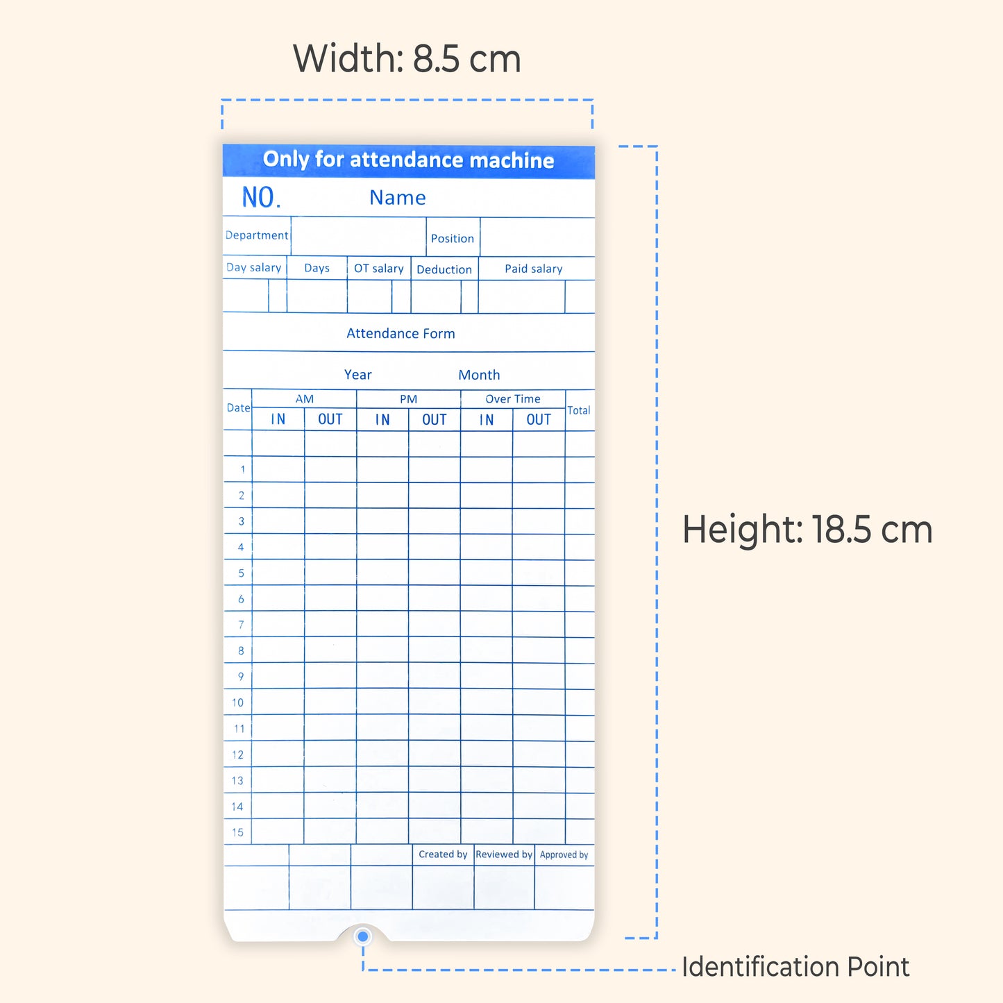 Punch Card, Cardholder, and Dual-Color Ribbon for Accurate Time Tracking Attendance Machine Accessories