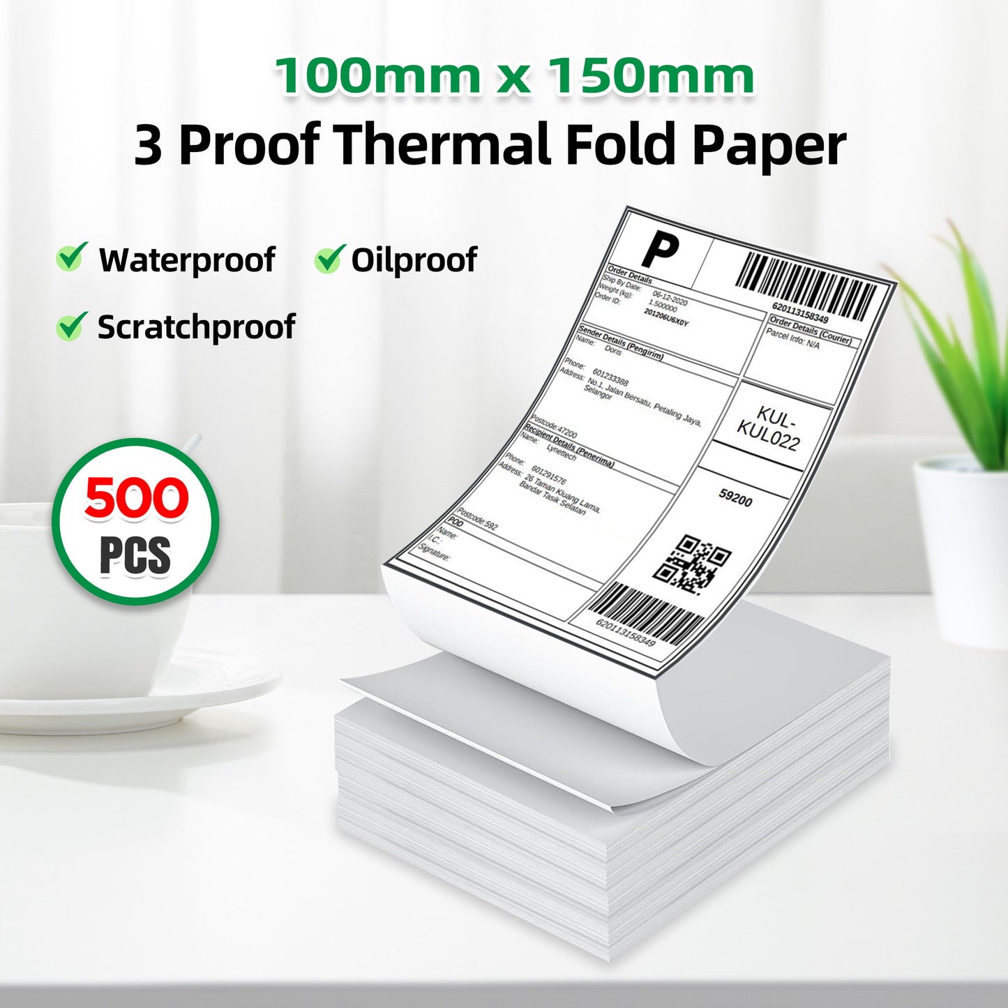 Grozziie A6 A7 Label Paper Sticker, Roll Label Sticker for Price Tag, Barcodes, File Folder, Organizers