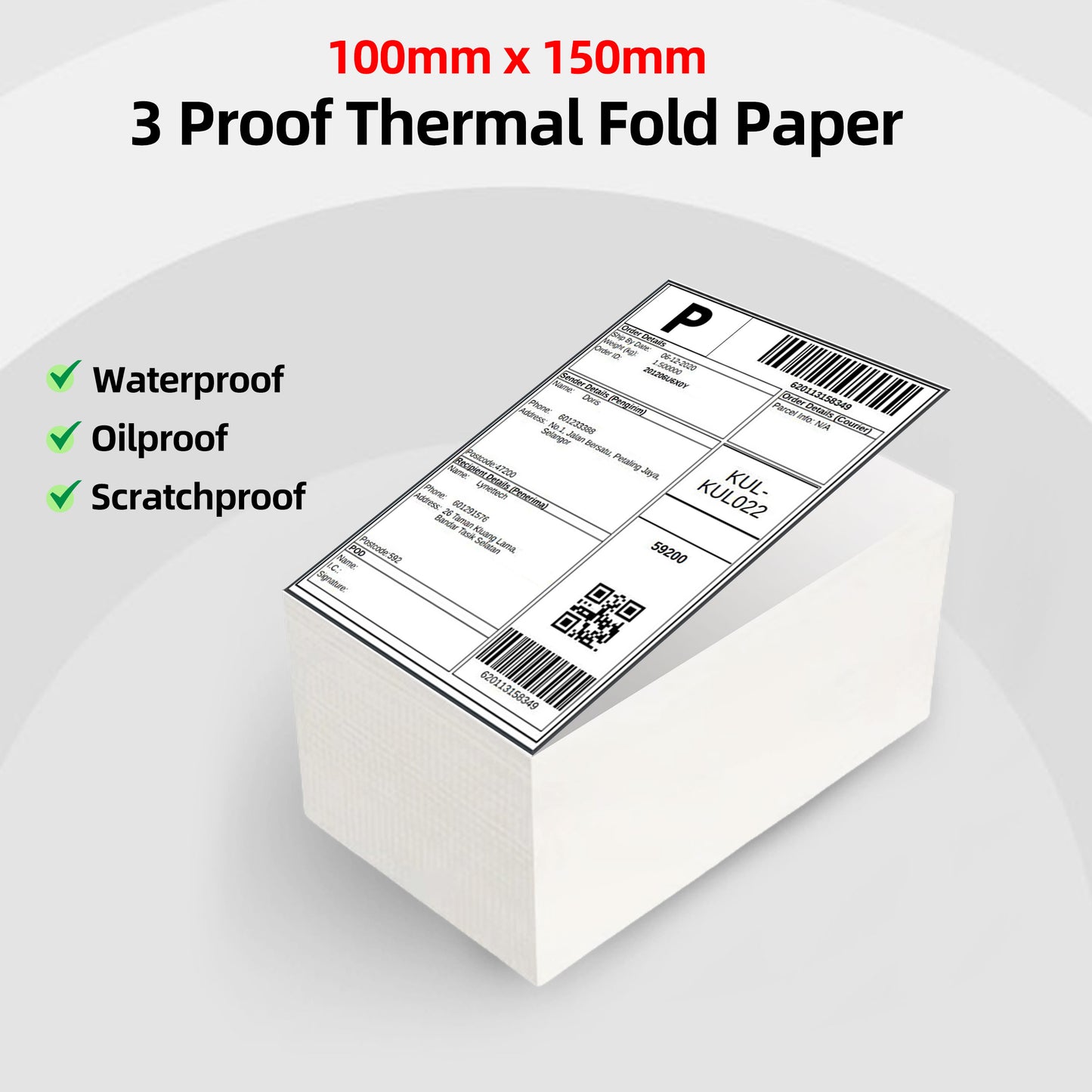 Grozziie A6 A7 Label Paper Sticker, Roll Label Sticker for Price Tag, Barcodes, File Folder, Organizers