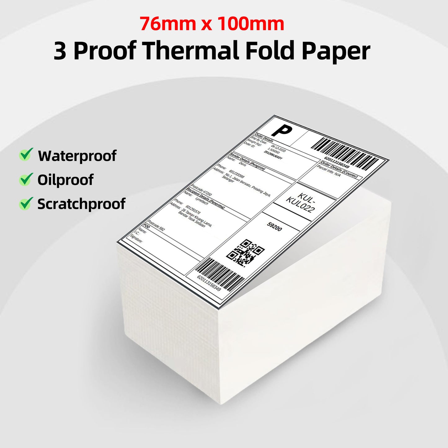 Grozziie A6 A7 Label Paper Sticker, Roll Label Sticker for Price Tag, Barcodes, File Folder, Organizers