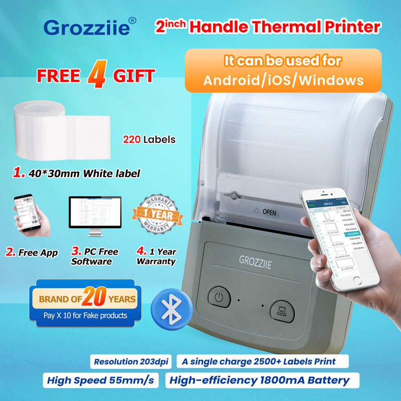 Thermal Label Printer,Bluetooth Mini Label Maker Printer | Price Tag,Sticker Printer for Android/i0S/Windows/Chrom0S