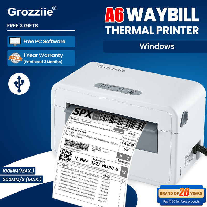 Thermal Printer Bluetooth Waybill Barcode Shipping Label Consignment Note Bluetooth Printer