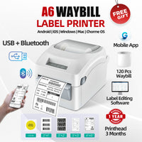 Thermal Printer Bluetooth Waybill Barcode Shipping Label Bluetooth Printer AWB A6 Waybill Sticker