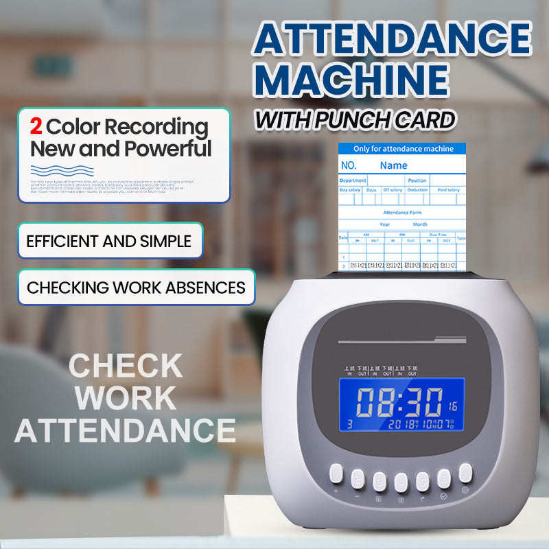 Punch Card Machine Attendance Machine Time Recorder Local Warranty Local-Card Set