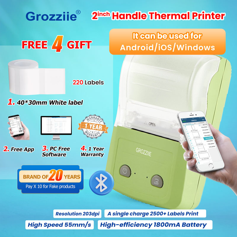 Thermal Label Printer,Bluetooth Mini Label Maker Printer | Price Tag,Sticker Printer for Android/i0S/Windows/Chrom0S