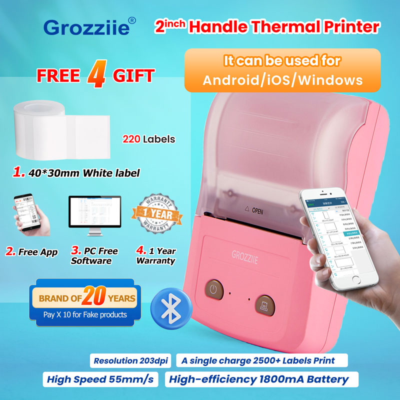 Thermal Label Printer,Bluetooth Mini Label Maker Printer | Price Tag,Sticker Printer for Android/i0S/Windows/Chrom0S