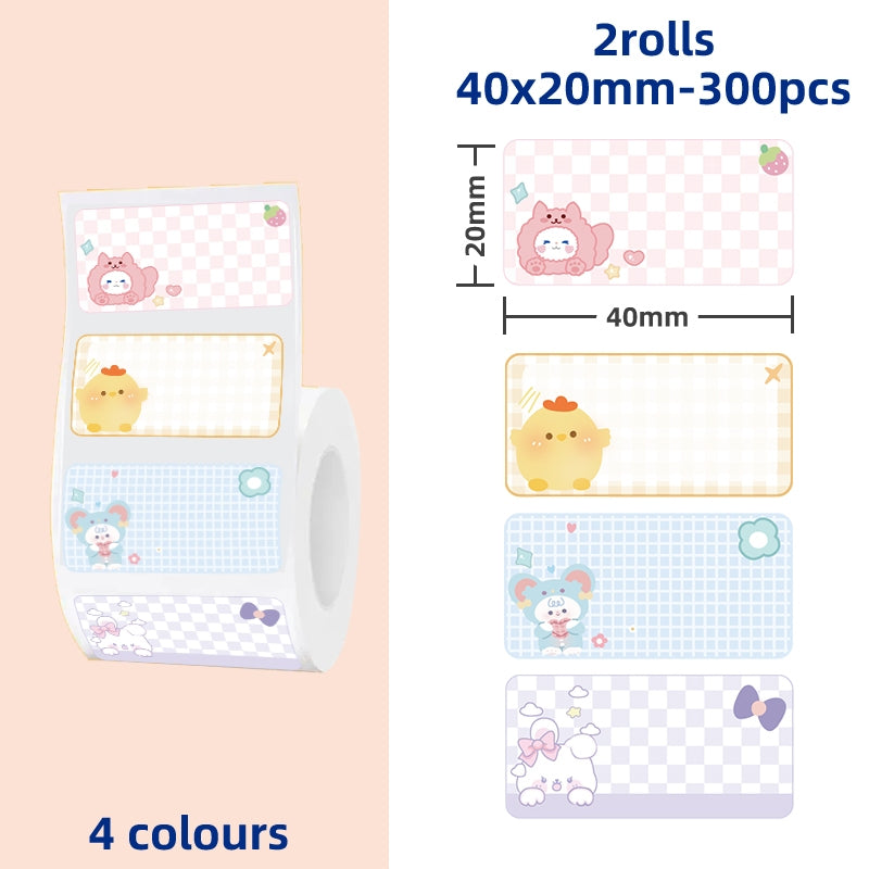 Label Paper Sticker, Roll Label Sticker for Price Tag, Barcodes, File Folder, Organizers