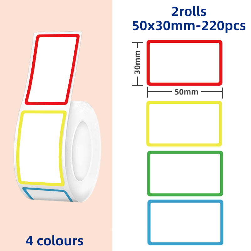 Label Paper Sticker, Roll Label Sticker for Price Tag, Barcodes, File Folder, Organizers