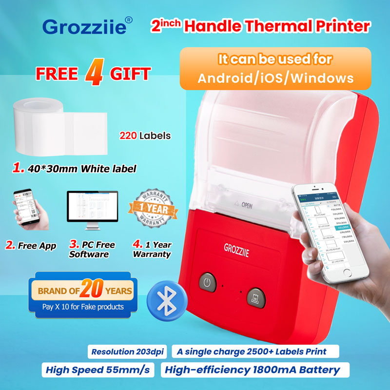 Thermal Label Printer,Bluetooth Mini Label Maker Printer | Price Tag,Sticker Printer for Android/i0S/Windows/Chrom0S