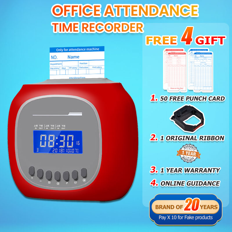 Punch Card Machine Attendance Machine Time Recorder Local Warranty Local-Card Set