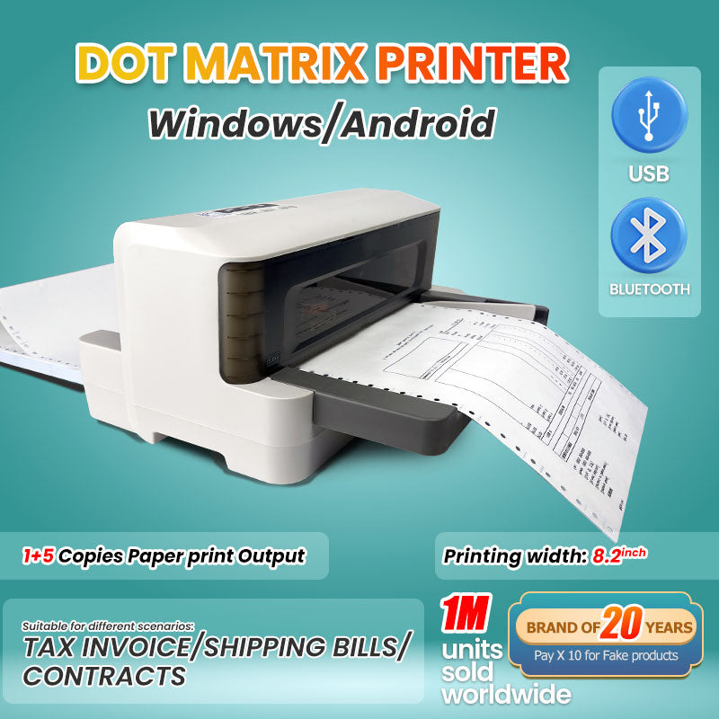 Dot Matrix Printer, 1+5 Copies 241MM Carbon Paper;  invoice, shipping-warehouse labels