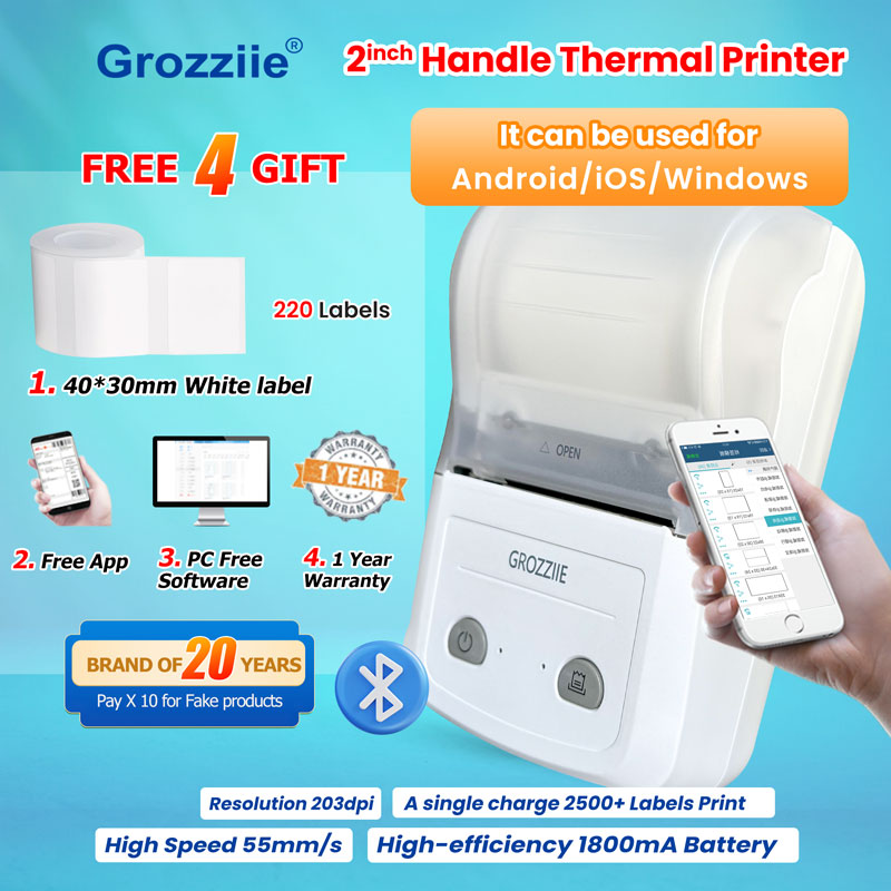 Thermal Label Printer,Bluetooth Mini Label Maker Printer | Price Tag,Sticker Printer for Android/i0S/Windows/Chrom0S