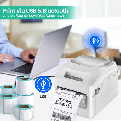 Thermal Printer Bluetooth Waybill Barcode Shipping Label Bluetooth Printer AWB A6 Waybill Sticker