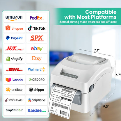 Thermal Printer Bluetooth Waybill Barcode Shipping Label Bluetooth Printer AWB A6 Waybill Sticker