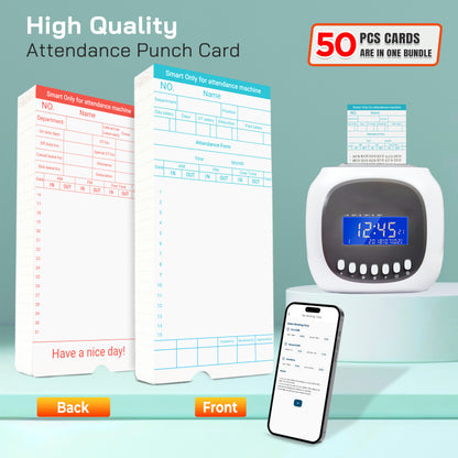Punch Card, Cardholder, and Dual-Color Ribbon for Accurate Time Tracking Attendance Machine Accessories