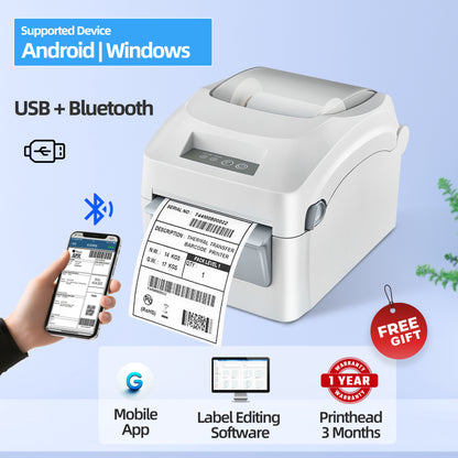 Thermal Printer Bluetooth Waybill Barcode Shipping Label Bluetooth Printer AWB A6 Waybill Sticker